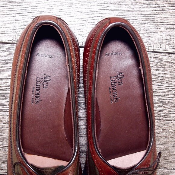 * NIB * $295 Allen Edmonds AMHERST Women's 6 C Green/Brown * add $15 Trees - Picture 5 of 13